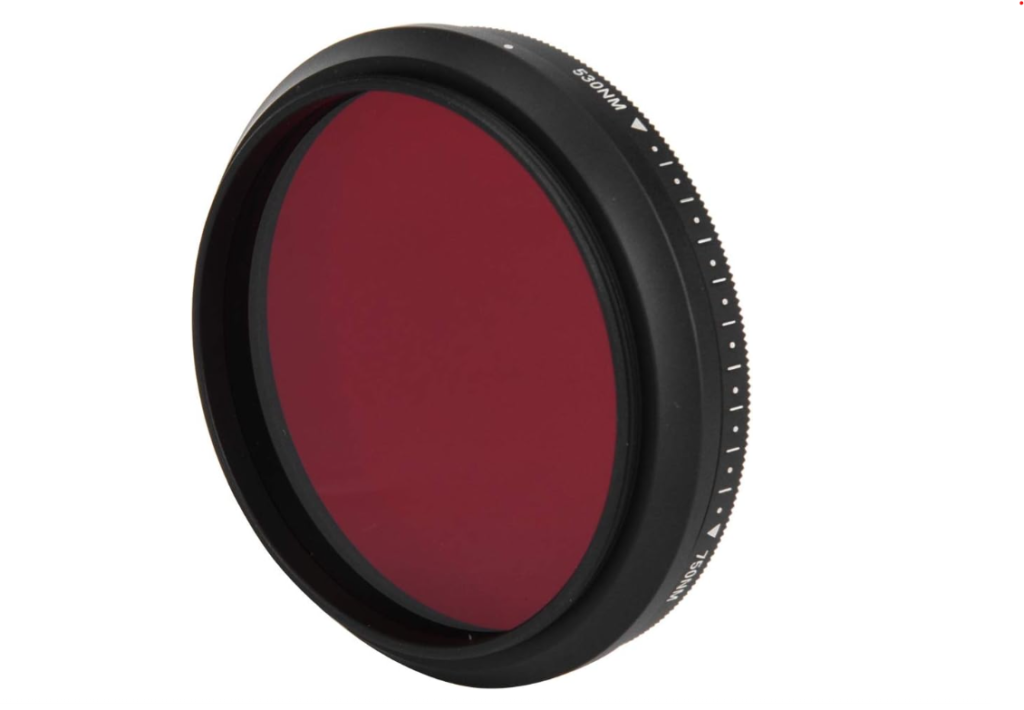 Filtre d'objectif Infrarouge, Calibre 58mm intégré 530-750nm Filtre de caméra Infrarouge réglable intégré pour la Photographie IR d'appareil Photo Reflex numérique