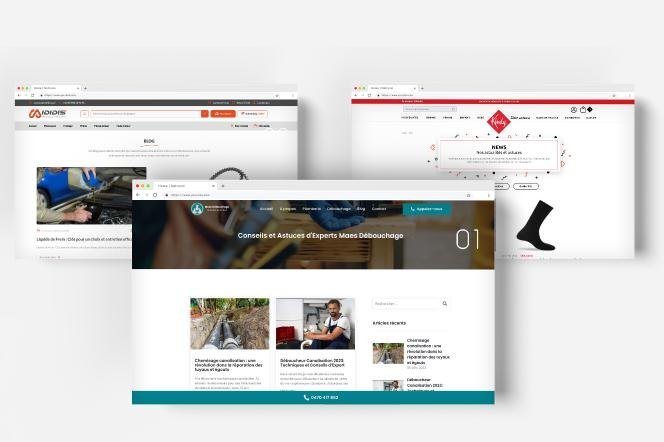 Exemples des sites avec des blogs réalisés par notre agence web en France