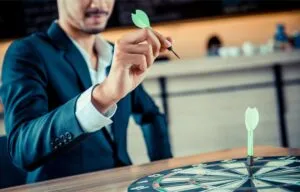 dartboard business success concept