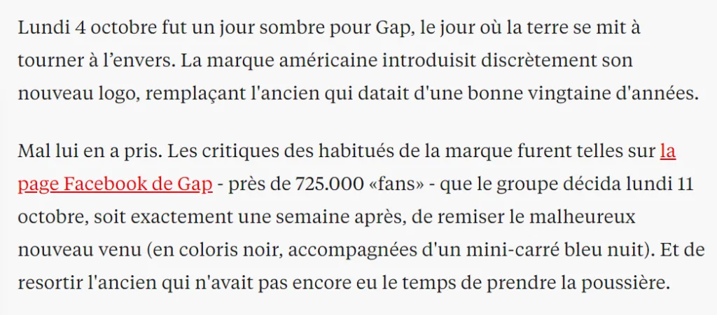 Rebranding en 2025 : guide complet pour réinventer votre marque 14 Example GAP Rebranding