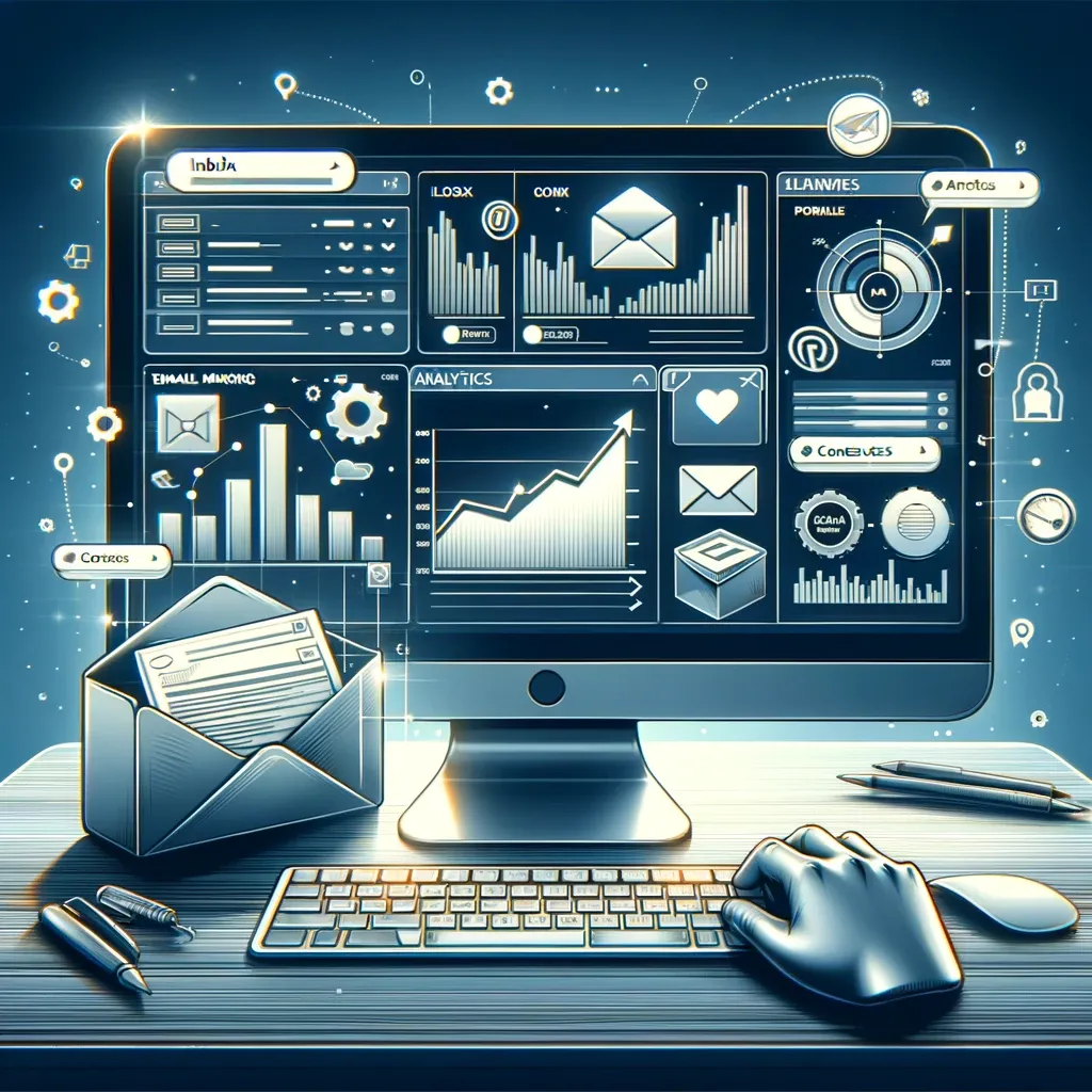 trade marketing une interface de logiciel d'emailing 