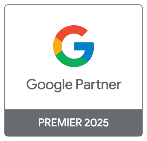 Rhillane Marketing Digital – Badge Google Partner Premier 2025 réel, preuve d’excellence en publicité Google Ads, performance élite certifiée parmi les 3 % des meilleures agences.