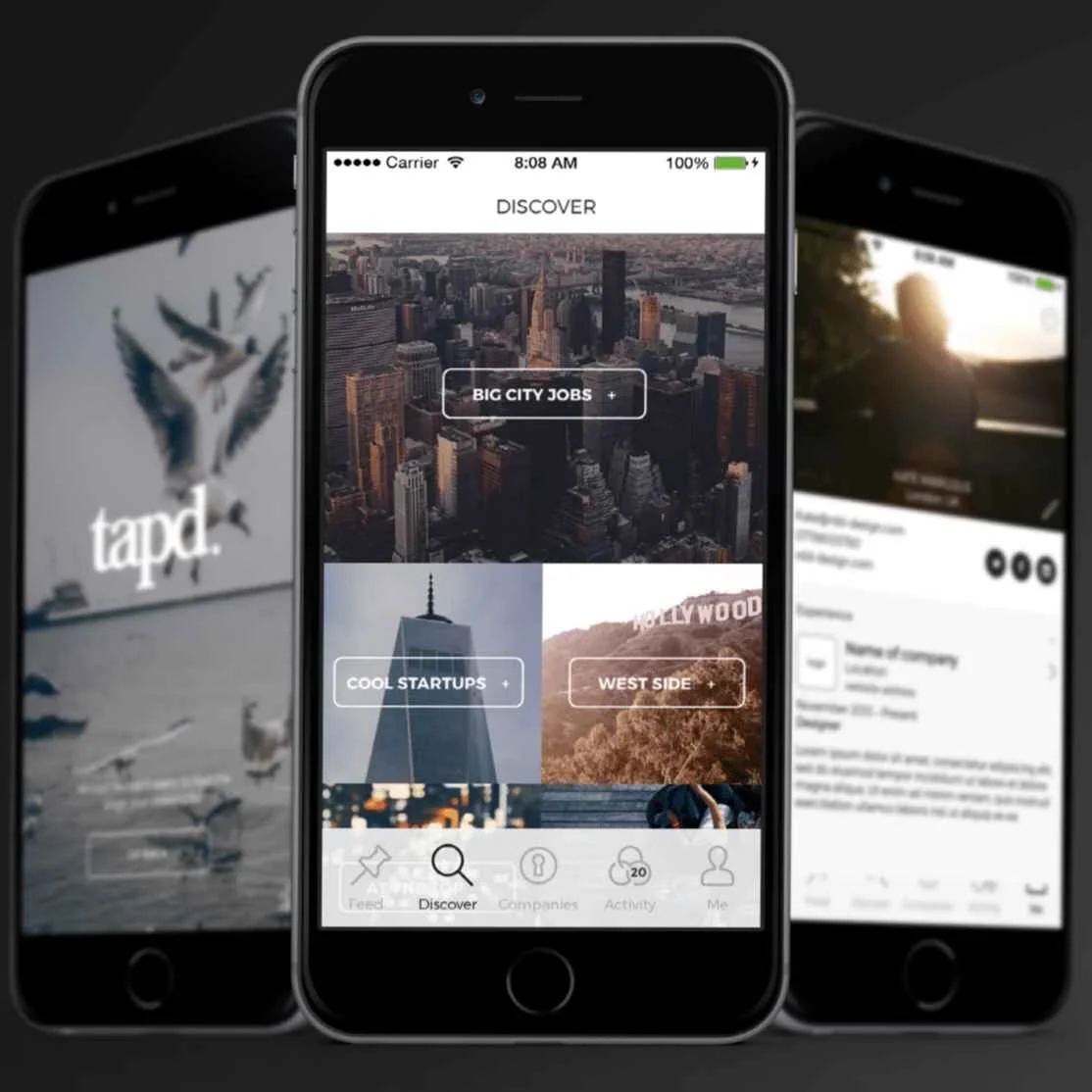 Appli pour explorer opportunités & locales